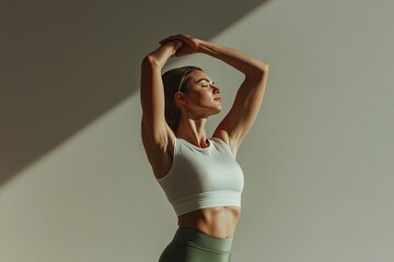 Dynamic pose captures elegance and strength in soft natural ligh