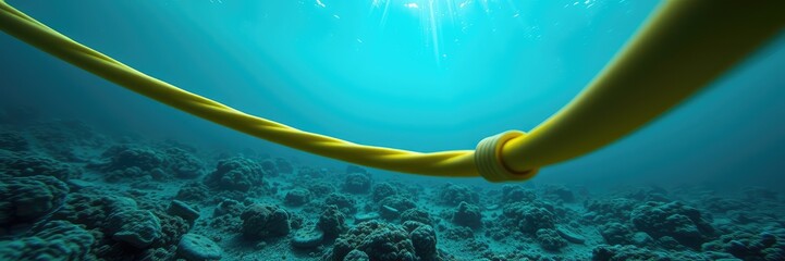 Underwater internet cable, Underwater Fiber Optic Cable with Protective Device in Deep Sea