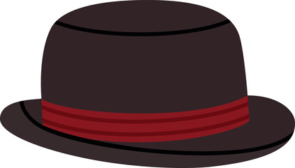 Bowler Hat Vector Illustration On Transparent Background