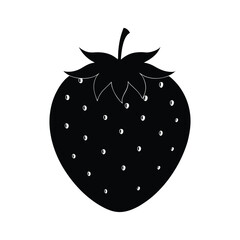 silhouette vector illustration of  strawberry