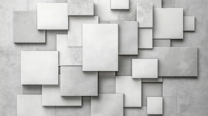 Minimalist business card background with light gray and white overlapping rectangles in a grid-like design