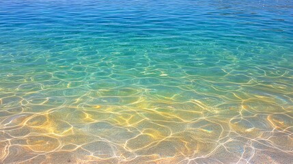 Crystal Clear Shallow Ocean Water Beach Scene