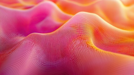 Pink and Yellow Fabric Close Up