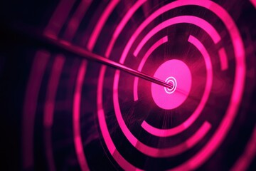 Pink Dart Hits Bulls Eye