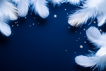 Obraz premium Abstract Glowing Feathers Falling Softly - Ideal for Backgrounds and Conceptual Designs