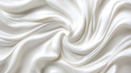 Obraz premium Swirling White Cream Smooth Texture Background