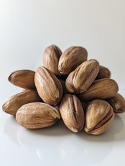 Obraz premium Pile of Nuts on White Table