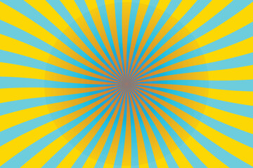 Vibrant Sunburst Background in Yellow and Turquoise