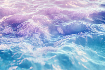 Obraz premium Close-up of rippling water in dreamy pastel hues, creating a serene and reflective atmosphere.