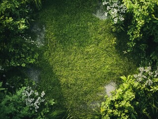 Fototapeta premium Lush Green Field Aerial View