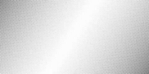 Abstract grunge halftone gradient background. Faded grit noise texture. White and black sand wallpaper simple art modern design