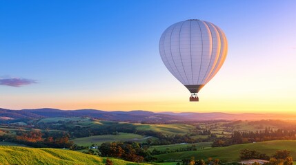 Hot Air Balloon Sunrise Landscape