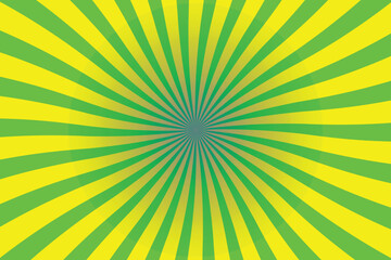 Vibrant Green and Yellow Sunburst Background Design