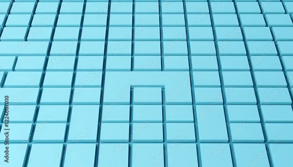 Poster abstract blue rectangular grid pattern design