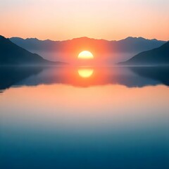 Tranquil Sunset Reflections