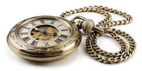 Antique Pocket Watch with Chain