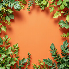 Naklejka premium Frame of flowers and plants for invitation, greeting or congratulation