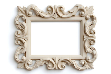Frame mock up decorated with stucco in Renaissance and Baroque. Ornate Rococo Frame	