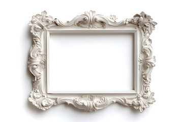 Frame mock up decorated with stucco in Renaissance and Baroque. Ornate Rococo Frame	