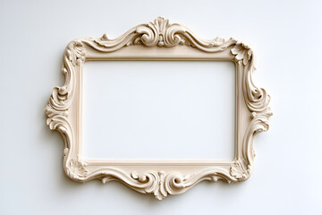 Frame mock up decorated with stucco in Renaissance and Baroque. Ornate Rococo Frame	