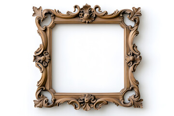 Frame mock up decorated with stucco in Renaissance and Baroque. Ornate Rococo Frame	