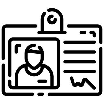 recommend clip art: card id outline vector icon
