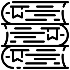 library outline vector icon