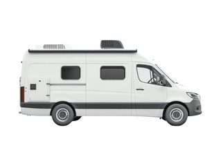 Naklejka premium Minimalist 3D Pet Grooming Van on Transparent Background for Creative Presentations