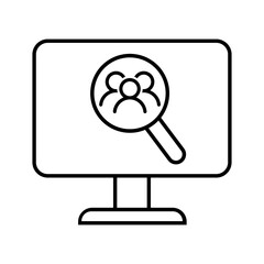 Head hunting icon vector. HR illustration sign. job search symbol or logo.