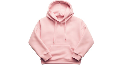 Pink hoodie displayed on a black background showcasing fabric texture and color contrast