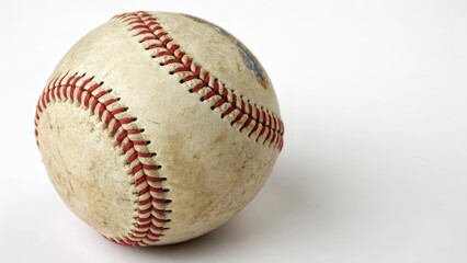 Used Baseball Ball Closeup