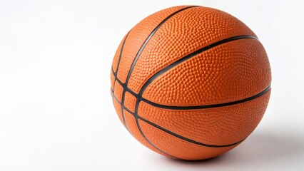 Fototapeta premium Orange Basketball on White Background