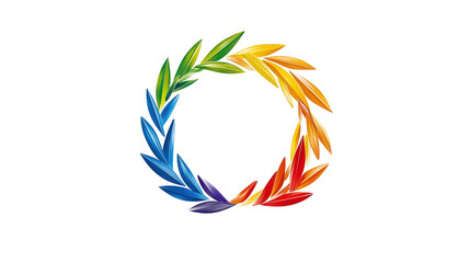 A vibrant logo for a fitness brand, crafted in a circular format to embody concepts of unity and movement. The design incorporates elements that suggest flexibility and agility, with a modern