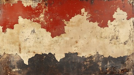 Fototapeta premium Abstract Red Beige Black Texture Paint Background. AI Generated