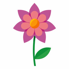 Flower icon vector on white background.