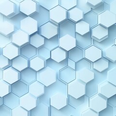 Naklejka premium Abstract light blue hexagon pattern, technology background, digital wallpaper