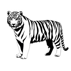Obraz premium tiger vector illustration