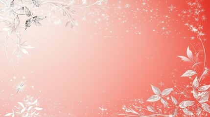 Delicate Floral Design on Peach Gradient Background