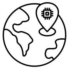 Obraz premium Global Positioning System icon