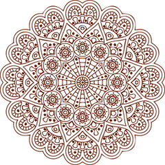 Beautiful flower art and mandala vector design