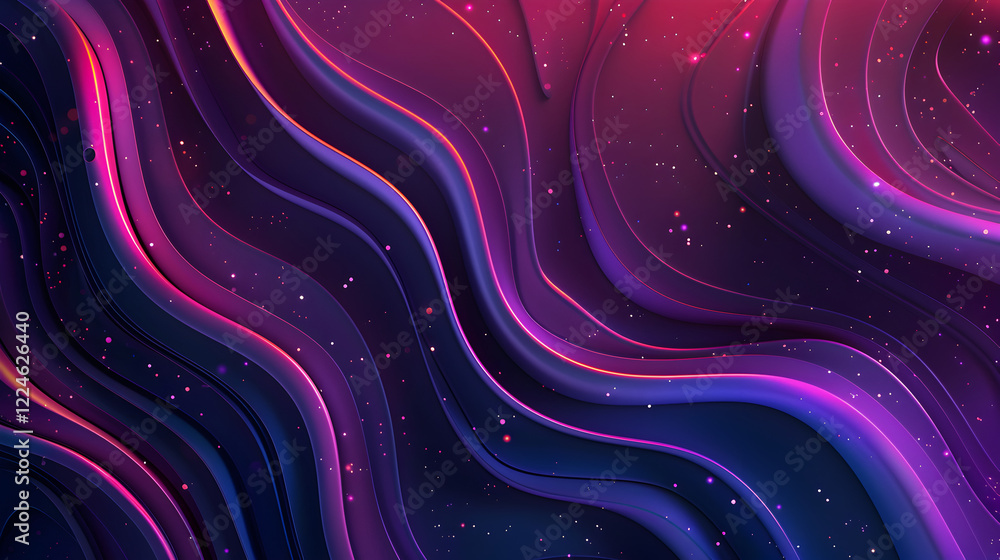 Aufkleber abstract waves in vibrant colors create a dynamic, flowing visual experience.