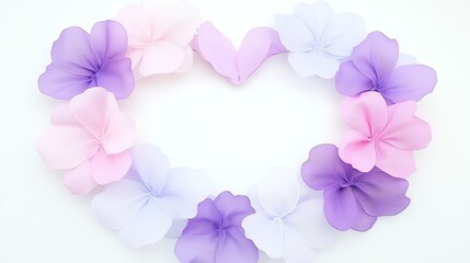 Delicate Pastel Flower Heart Frame Design