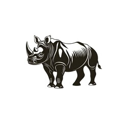 Obraz premium rhinoceros isolated on white