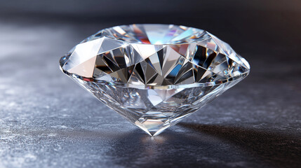 A hyper-realistic 3D rendering of a diamond's surface, emphasizing its geometric precision and radiant play of light.