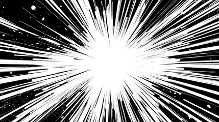 Animating comic speed lines in manga and anime style with alpha channel using three unique concentration lines &ndash; radial, vertical, and diagonal &ndash; for an engaging effect in cartoons