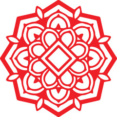 Beautiful flower art and mandala vector design