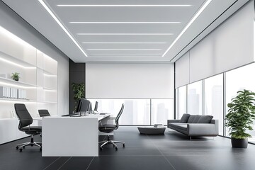 Modern Office Space with City View