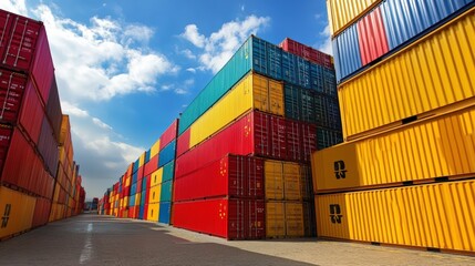 Fototapeta premium Authorized warehousing facilities for imported goods prior to customs duty payment processing