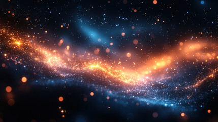 Fototapeta premium A minimalist wallpaper of tiny abstract dots forming a constellation-like pattern