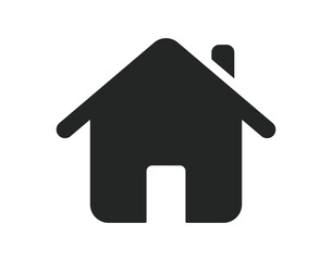 House Icon Minimalist Real Estate, Home Silhouette Vector
